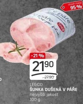 Šunka dušená nejvyšší jakosti LE&