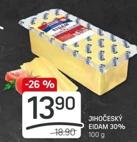 Sýr Eidam Jihočeský 30% Madeta