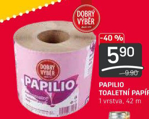 Toaletní papír 1vrstvý Papilio Dobrý Výběr