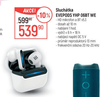 Bezdrátová sluchátka Yenkee YHP 06BT