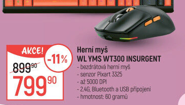 Herní myš Yenkee YMS WT300 INSURGENT