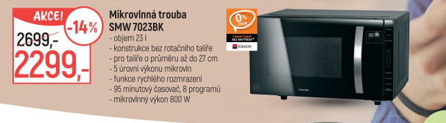 Mikrovlnná trouba Sencor SMW7023BK