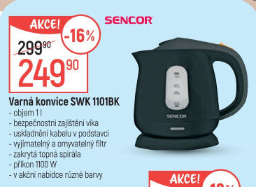 Rychlovarná konvice Sencor SWK 1101