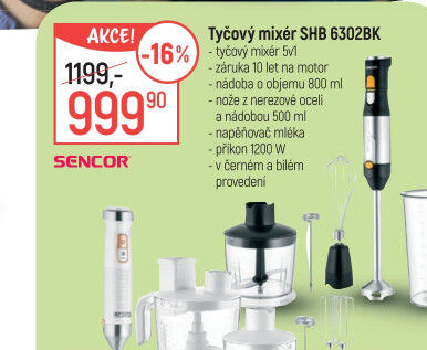 Tyčový mixér Sencor SHB 6302