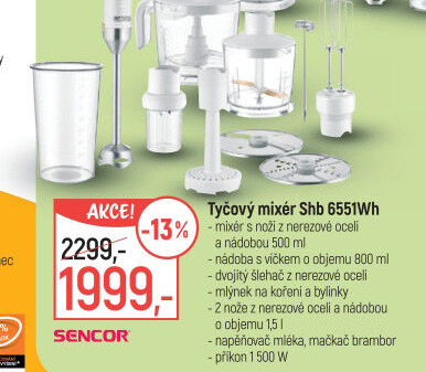 Tyčový mixér Sencor SHB 6551