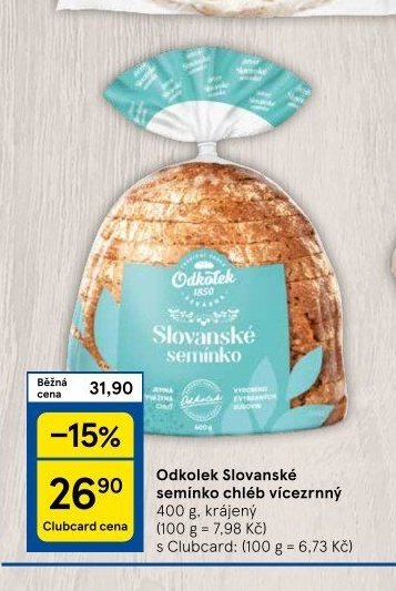 Od kolel Slovanské semínko chléb vícezrnný