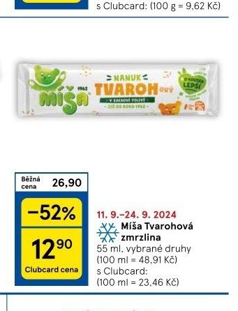 Míša Tvarohová zmrzlina