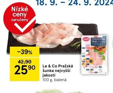 Le & Co Pražská šunka nejvyšší jakosti