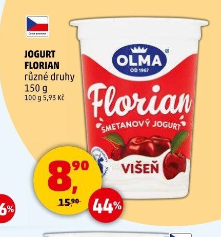 JOGURT FLORIAN různé druhy 150 g