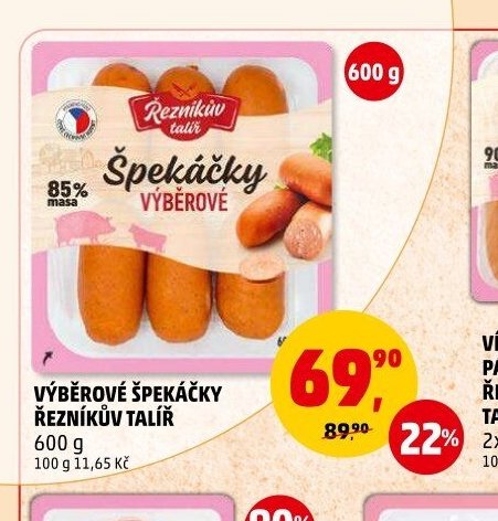 VÝBĚROVÉ ŠPEKÁČKY ŘEZNÍKŮV TALÍŘ
