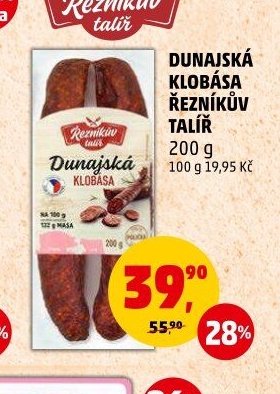 DUNAJSKÁ KLOBÁSA ŘEZNÍKŮV TALÍŘ