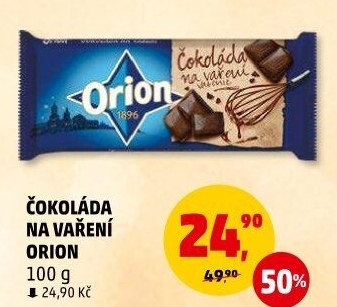 Čokoláda na vaření Orion
