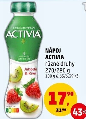 Jogurtový nápoj Activia Danone
