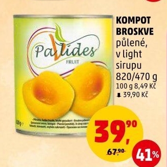 Kompot broskve Pavlides