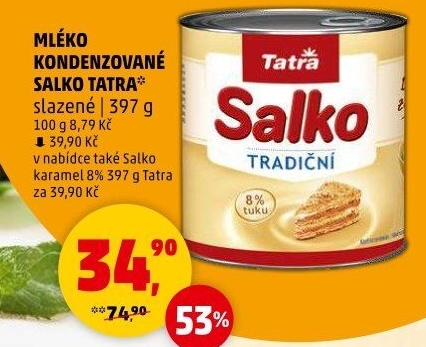 Mléko kondenzované Salko Tatra