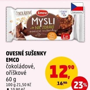 Ovesné sušenky Mysli na zdraví Emco