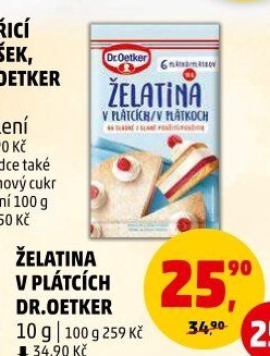 Plátková želatina Dr.Oetker
