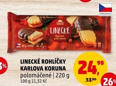 Rohlíčky linecké Karlova Koruna