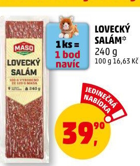 Salám lovecký Maso Příbram