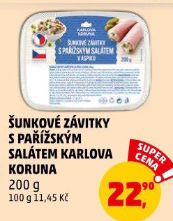 Šunkový závitek v aspiku Karlova Koruna