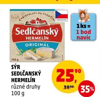 Sýr Hermelín Sedlčanský