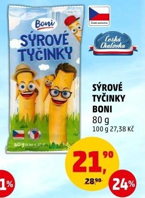Sýrové tyčinky pro děti Boni