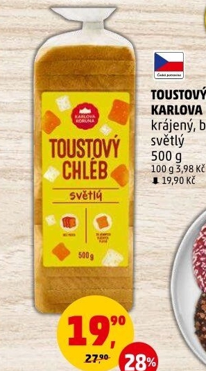 Toustový chléb Karlova Koruna