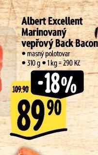 Albert Excellent Marinovaný vepřový Back Bacon