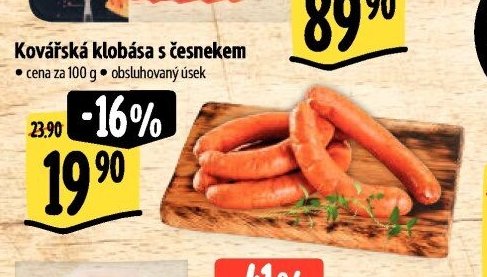 Kovářská klobása s česnekem