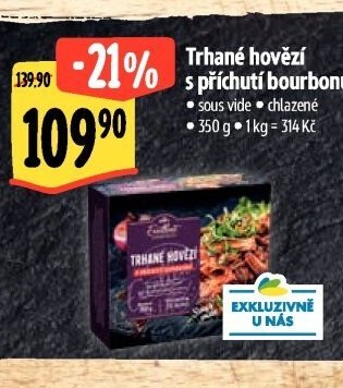 Trhané hovězí s příchutí bourbonu