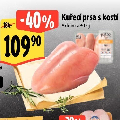 Kuřecí prsa s kostí