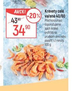 Krevety celé vařené 40/60