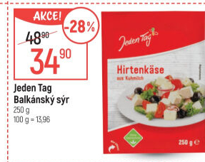 Balkánský sýr Jeden Tag