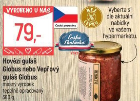 Hovězí guláš ve skle Globus