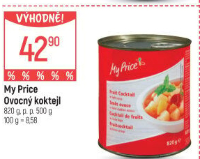 Kompot ovocný koktejl My Price