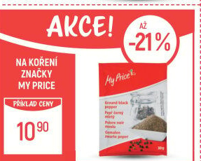 Koření Pepř černý mletý My Price