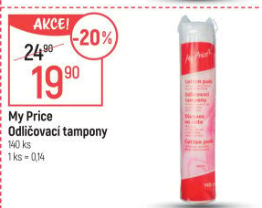 Odličovací tampony My Price