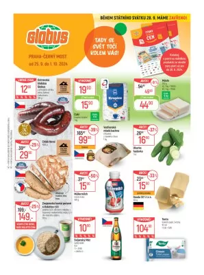 akční leták Globus 25.9.2024-1.10.2024