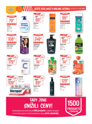akční leták Globus 25.9.2024-1.10.2024