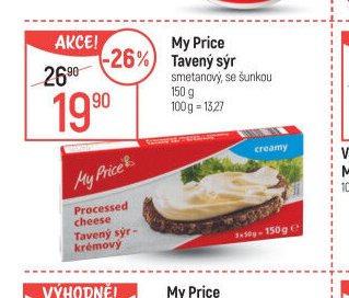My Price Tavený sýr 150 g