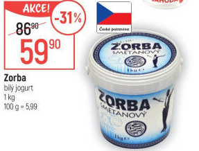 Bílý jogurt řecký Zorba