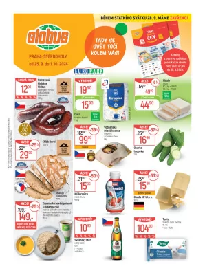 akční leták Globus 25.9.2024-1.10.2024