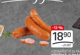 UZENÁŘSTVÍ SLÁMA BÍTEŠSKÁ KLOBÁSA