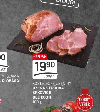 KOSTELECKÉ UZENINY UZENÁ VEPŘOVÁ KRKOVICE BEZ KOSTI