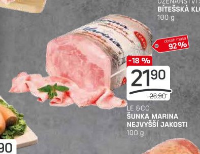 LE & CO ŠUNKA MARINA NEJVYŠŠÍ JAKOSTI
