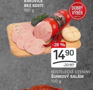 KOSTELECKÉ UZENINY ŠUNKOVÝ SALÁM