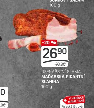 UZENÁŘSTVÍ SLÁMA MAĎARSKÁ PIKANTNÍ SLANINA