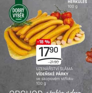 UZENÁŘSTVÍ SLÁMA VÍDEŇSKÉ PÁRKY