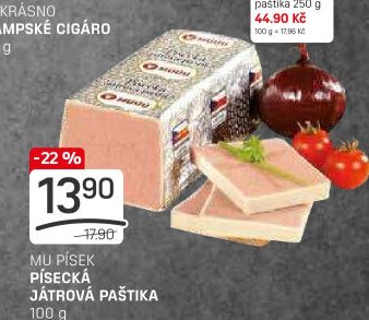 MU PÍSEK PÍSECKÁ JÁTROVÁ PAŠTIKA