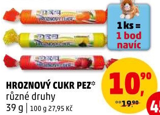 Bonbony z hroznového cukru PEZ